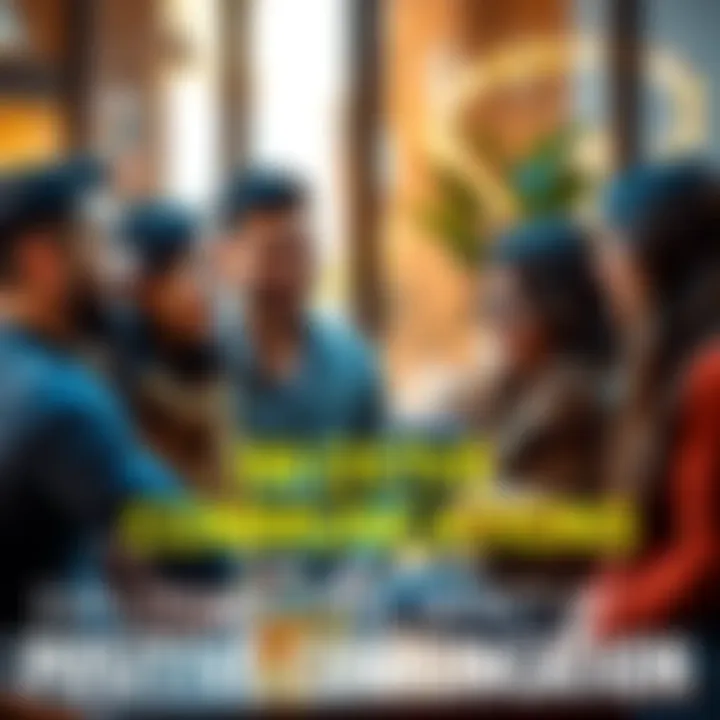 A group of people smiling and talking in a relaxed setting, illustrating positive communication.