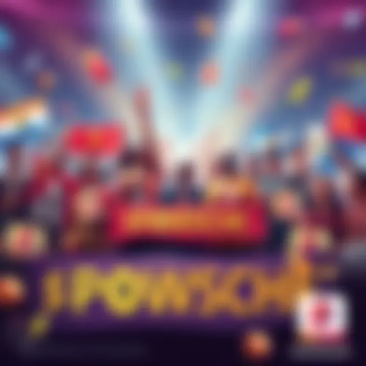 A group of diverse people celebrating the success of $POWSCHE with banners and digital devices showing the memecoin logo, symbolizing financial growth and community spirit.