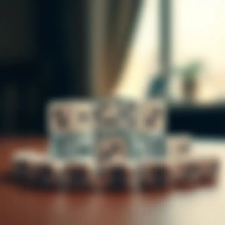 A set of precision balanced D8 dice arranged on a table, showcasing their even sides and design, suitable for use in rolling seed phrases.