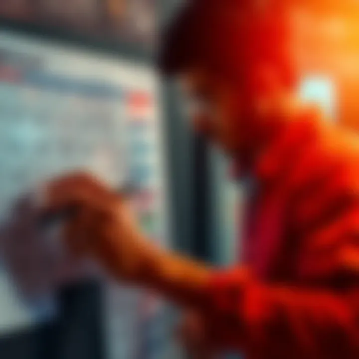 A person checking a checklist while looking at a calendar filled with marked dates, symbolizing readiness for future events