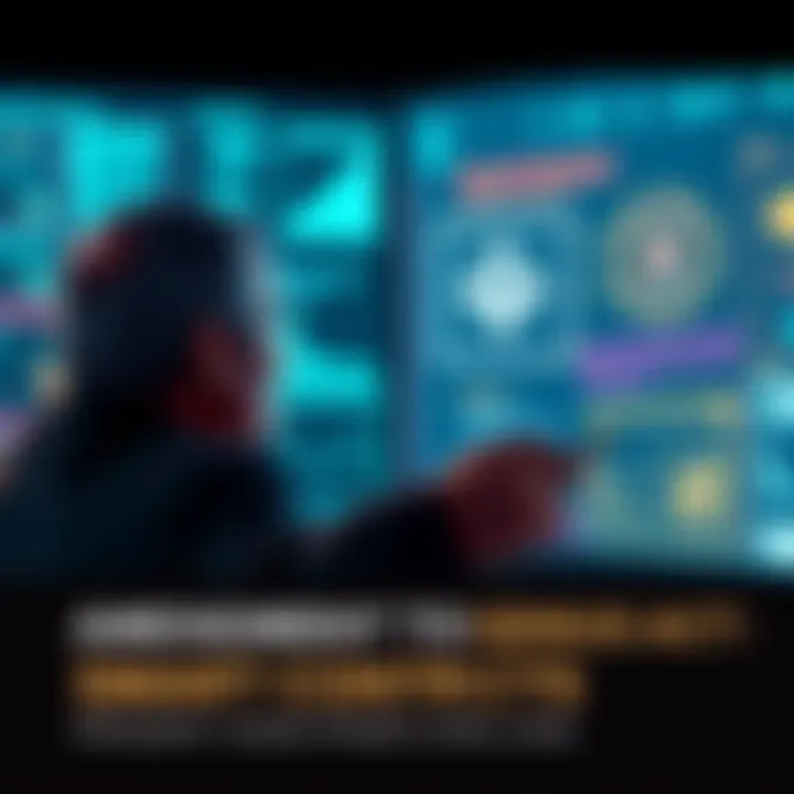 A person in a suit reviewing digital contracts on a screen, symbolizing presidential authority over software.