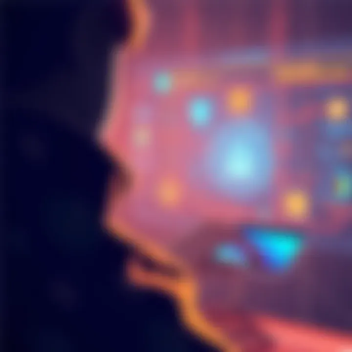Illustration of a person using a digital device to access a privacy protocol, with visual elements representing zero-knowledge proofs and secure transactions