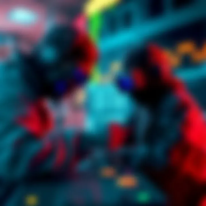 A digital representation of hackers breaching a Bitcoin exchange, symbolizing cybersecurity threats and financial loss.