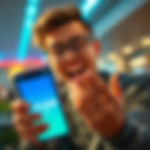 A person excitedly checking their earnings from the Sorare Set, showing a $1,000 profit on a phone screen.