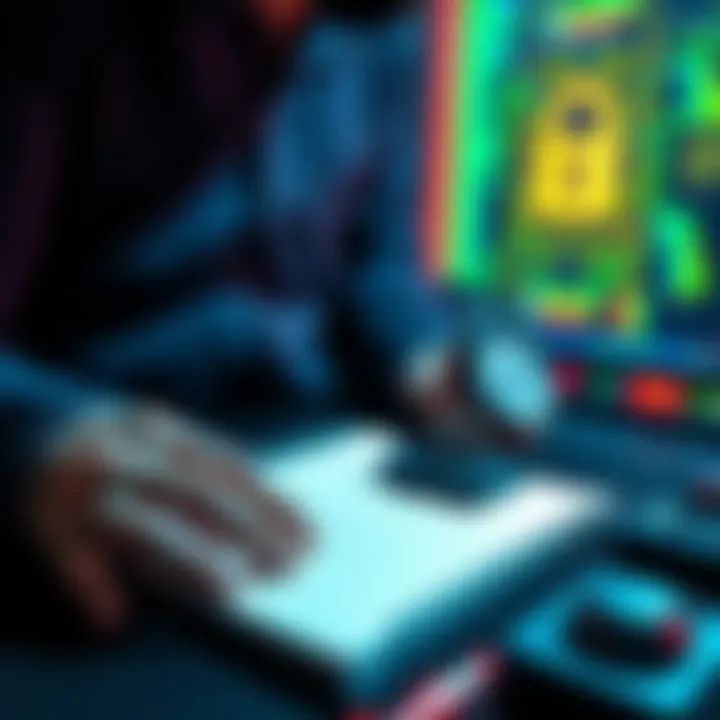 A person securely writing down a seed phrase for a hot wallet on a notepad, surrounded by a secure environment.