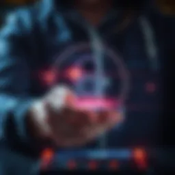 A person securing their cryptocurrency wallet against potential dust seed attacks with a lock symbol