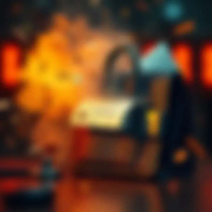 A digital representation of a wallet overflowing with unwanted transaction notifications, highlighting the issue of dust attacks.