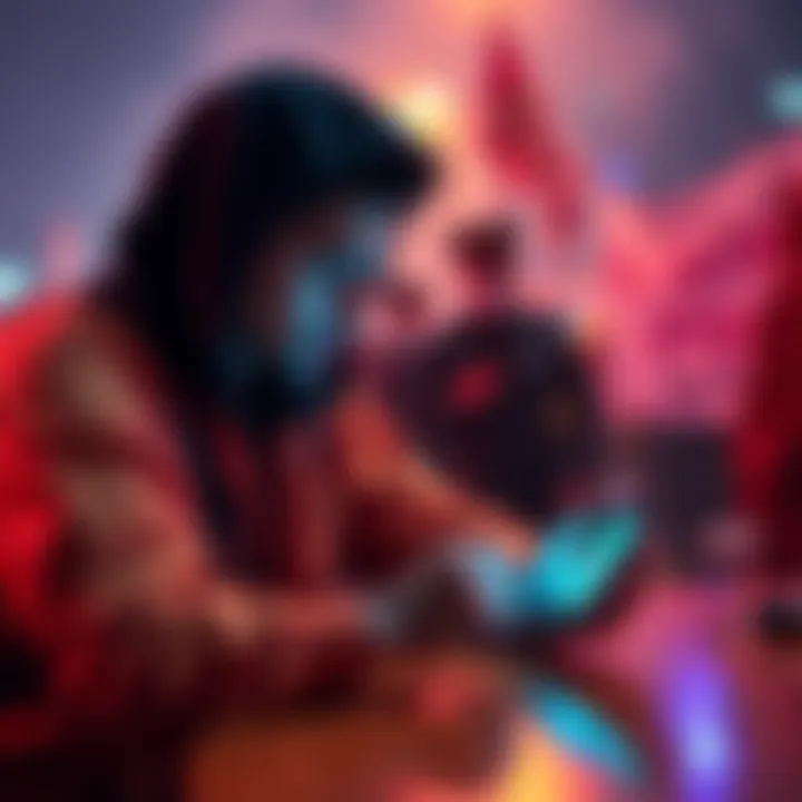 A protestor sitting at a table, looking at their phone, with a digital wallet app open, symbolizing the choice to pay with cryptocurrency for privacy protection.