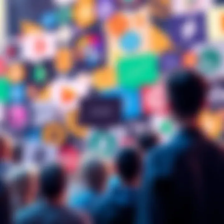 A collage of altcoin logos with speech bubbles showing different opinions from people about the market cap rankings.