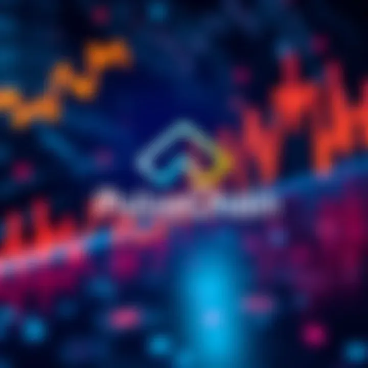 PulseChain Logo on a Digital Background PulseChain logo with a digital background showing fluctuating crypto graphs and symbols, representing market uncertainty.