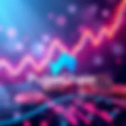 PulseChain V3 logo with a graphic representation of blockchain technology and rising cryptocurrency graphs