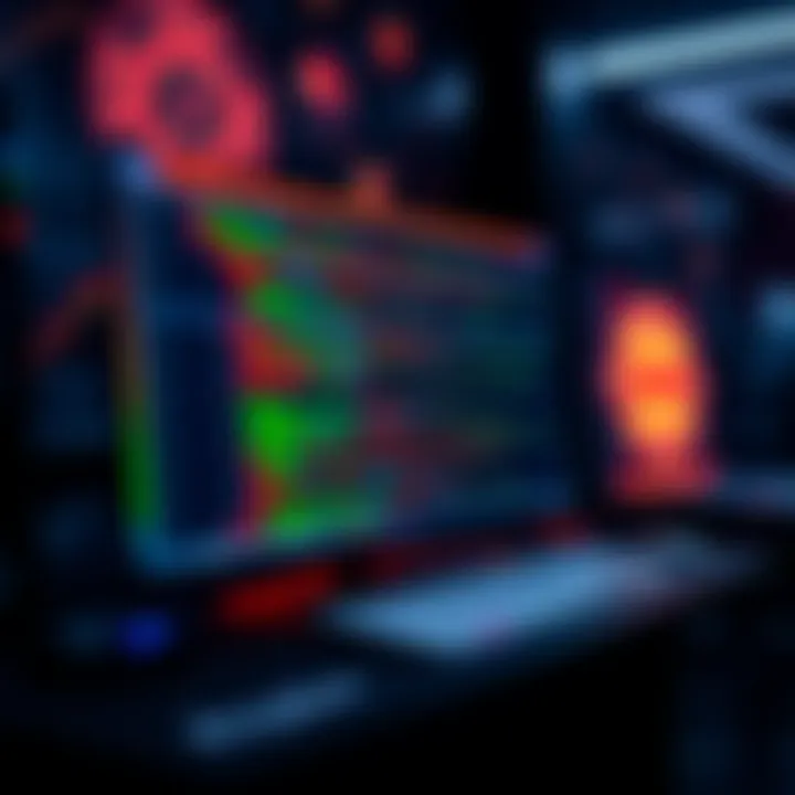 A computer screen displaying a Python script used for swapping tokens on Raydium and Jupiter platforms. The screen shows lines of code with crypto-related graphics in the background.