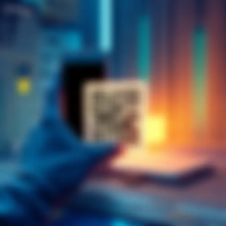 Verifying QR Codes for Enhanced Security in Air Gap Systems A conceptual illustration of an offline phone verifying a QR code from a hardware wallet in a secure environment