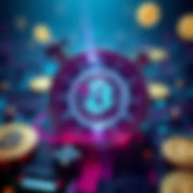 A quantum clock representing advancements in technology, with digital currency symbols like Bitcoin in the background.