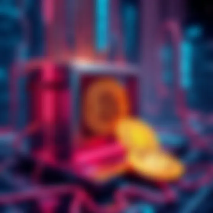 A visual representation showing a quantum computer alongside Bitcoin symbols, depicting the potential impact of quantum technology on cryptocurrency security.