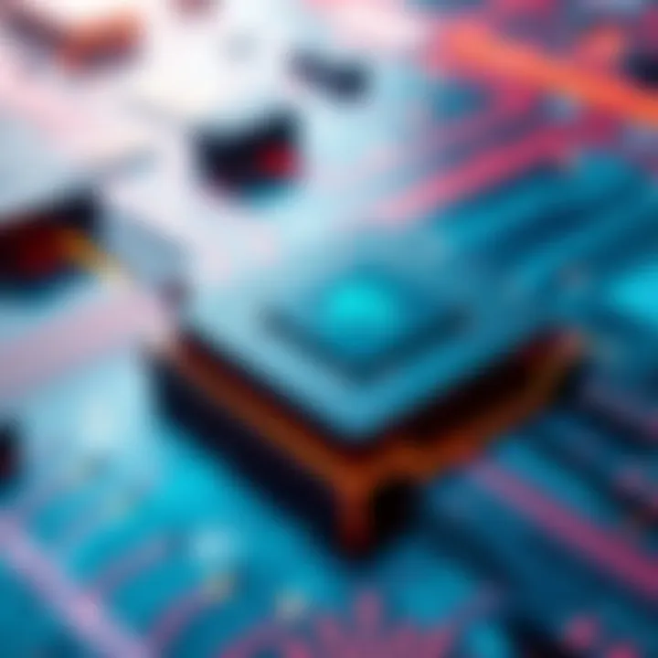 Quantum Computing Concept A visual representation of quantum computing with a futuristic circuit board and binary code, emphasizing its role in encryption and blockchain technology.
