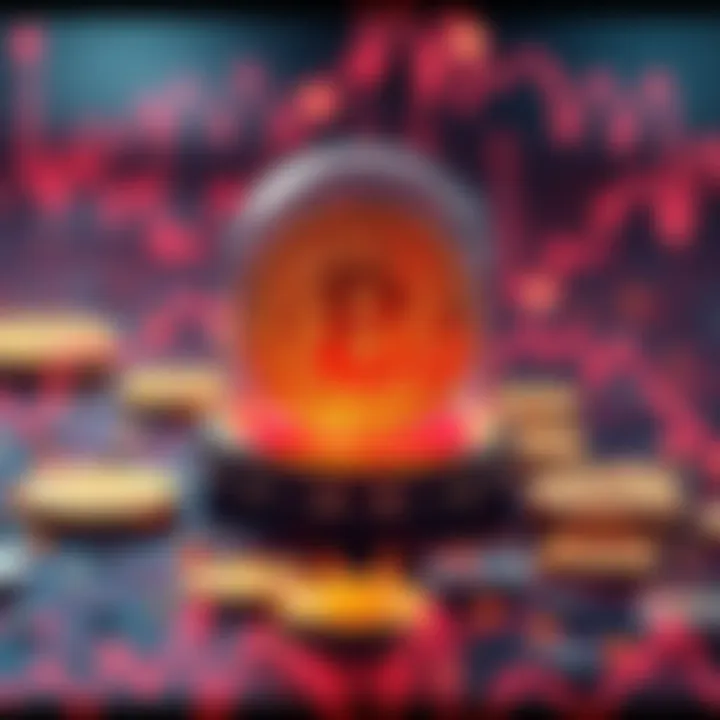 Quantum Threat to Bitcoin Security A visual representation of quantum technology impacting Bitcoin's cryptography, featuring symbols of Bitcoin and quantum computing elements.