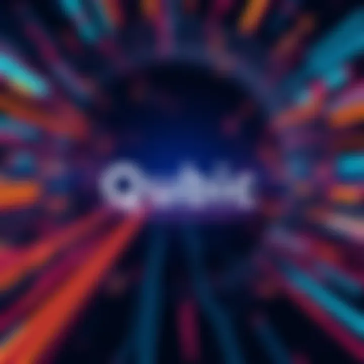 Qubic logo with a digital background displaying high transaction speed