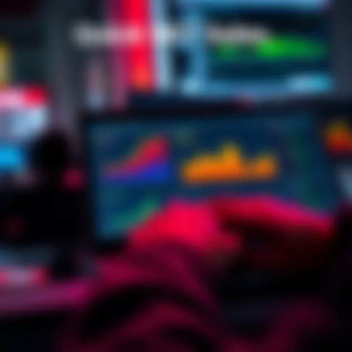 A person selling digital art NFTs on a laptop with charts showing fast sales and liquidity options