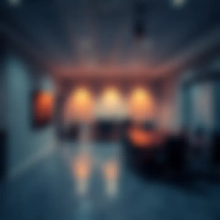 Quiet Office at Hoge Leadership An empty meeting room with dim lighting, symbolizing silence and lack of communication at Hoge Leadership
