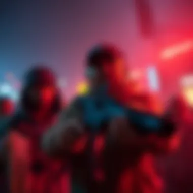 A still from a streaming platform showing a racist streamer with a gun, while viewers boost cryptocurrency sales in the background.