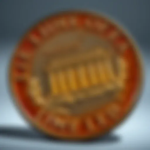 Close-up view of a 1956-D coin showcasing the Lincoln Memorial reverse, highlighting its unusual features and weight.