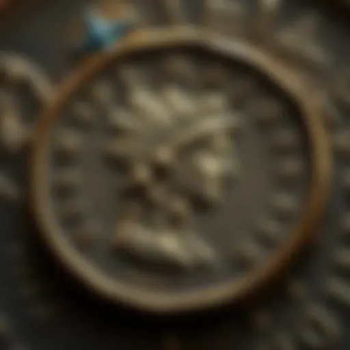 A close-up view of a rare Philip Dupondius coin showing a unique left-facing victory design on one side.