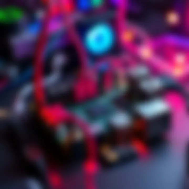 A Raspberry Pi 3B connected to various components like sensors and LEDs, showcasing its use in different projects.