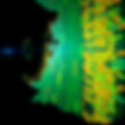A person looking at a digital screen filled with code, contemplating if their world is simulated.