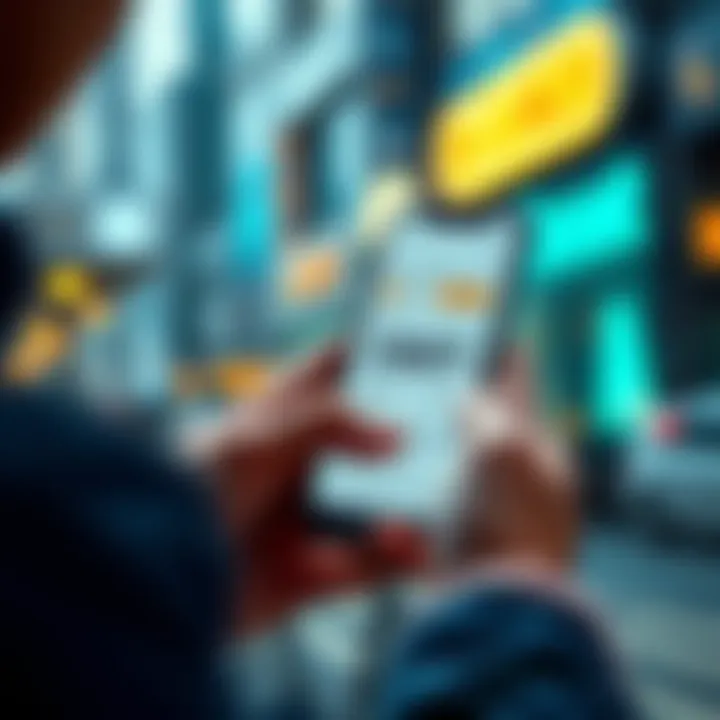 Receive USDT on BEP20 Network A person using a smartphone to receive USDT, showing a digital wallet interface with BEP20 network information.