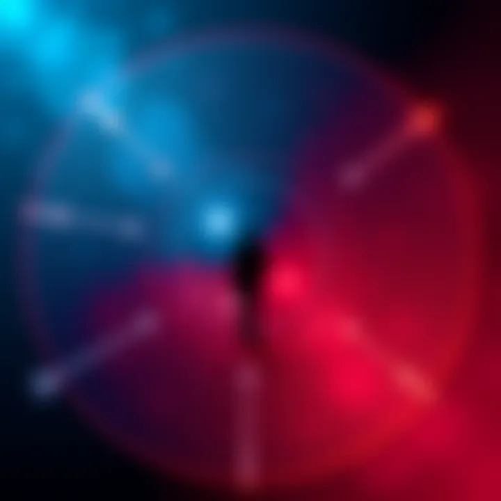 An abstract design showing circles representing repetitive events in life with arrows indicating choices and decisions.