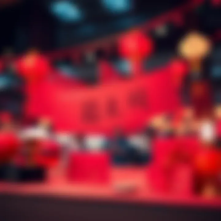 Colorful red envelopes symbolizing good luck for Chinese New Year celebrations