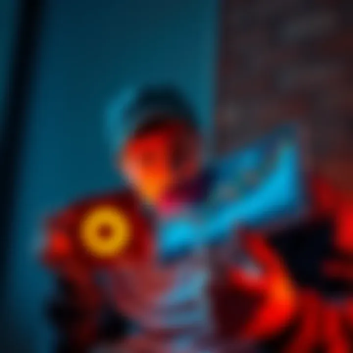 A person looking regretful while holding a chart showing XRP's rise after a sale. They are contemplating missed opportunities in investment.