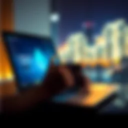 A person using a laptop to remove a wallet from their MetaMask account for better online security.