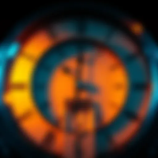 A clock with the hands pointing to the same time repeatedly, symbolizing past events repeating themselves.