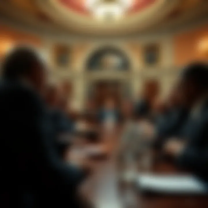 A Congressional session with Republican leaders discussing healthcare funding, showing disagreement over Obamacare subsidies.