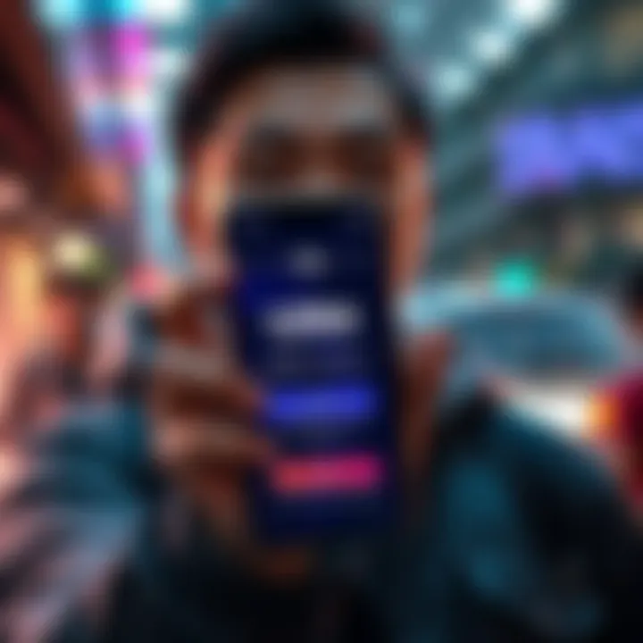 A person holding a smartphone showing a wallet balance, asking for 1-2 TRX to cover USDT transfer fees, with a hopeful expression.