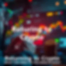 Returning to crypto investment A person looking at cryptocurrency charts and coins, contemplating re-entering the market