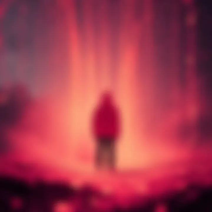 A person stands in a glowing Rose Gold environment, symbolizing their return after a long absence. The scene is vibrant and filled with unique assets.