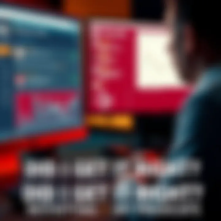 Revisiting a bold prediction A person looking at a computer screen with comments and graphs about a past prediction, reflecting on feedback received.