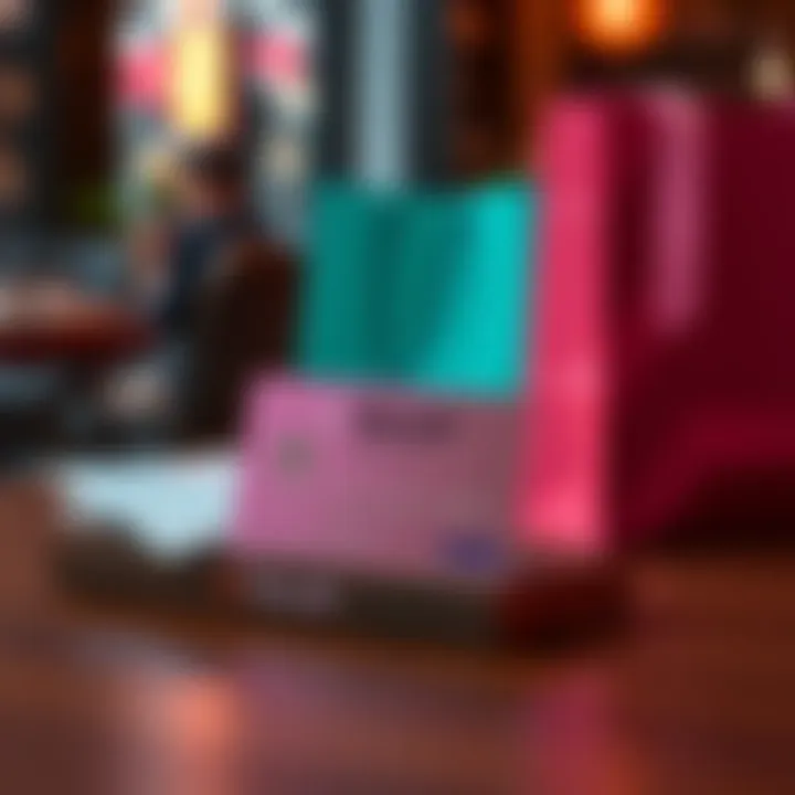 Revolut Metal Card on a Table A Revolut Metal card placed on a wooden table with a shopping bag and receipts nearby, suggesting big expenses and rewards.