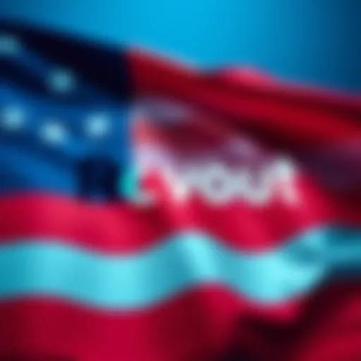 Revolut logo with a U.S. flag background symbolizing its banking application in the U.S.