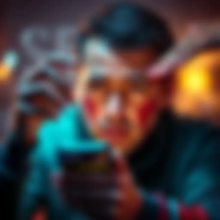 A frustrated person looking at a smartphone displaying Revolut app with a balance of €70,000, expressing disappointment over missing rewards.