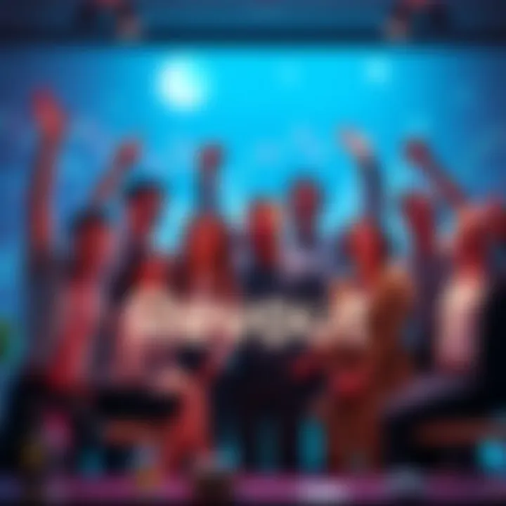 Revolut team celebrating the acquisition of a full banking license in the UK, with financial symbols and charts in the background