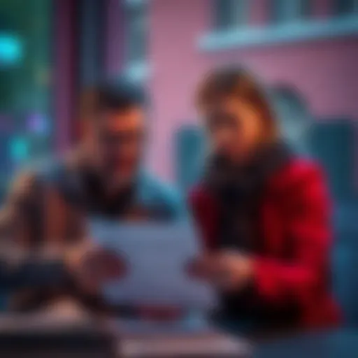 A frustrated couple dealing with paperwork and communication from Revolut regarding unclear proof requests