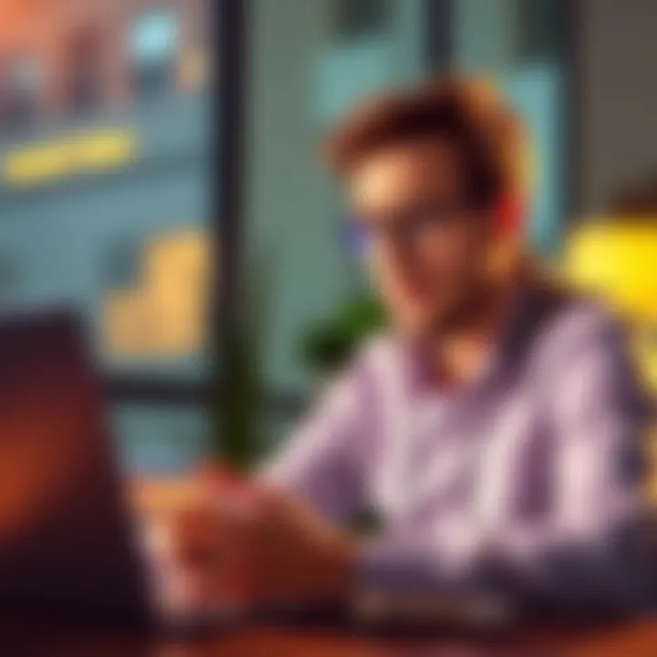 A person reviewing their finances with a laptop and a calculator, looking concerned about rising fees and lower savings interest rates from Revolut.