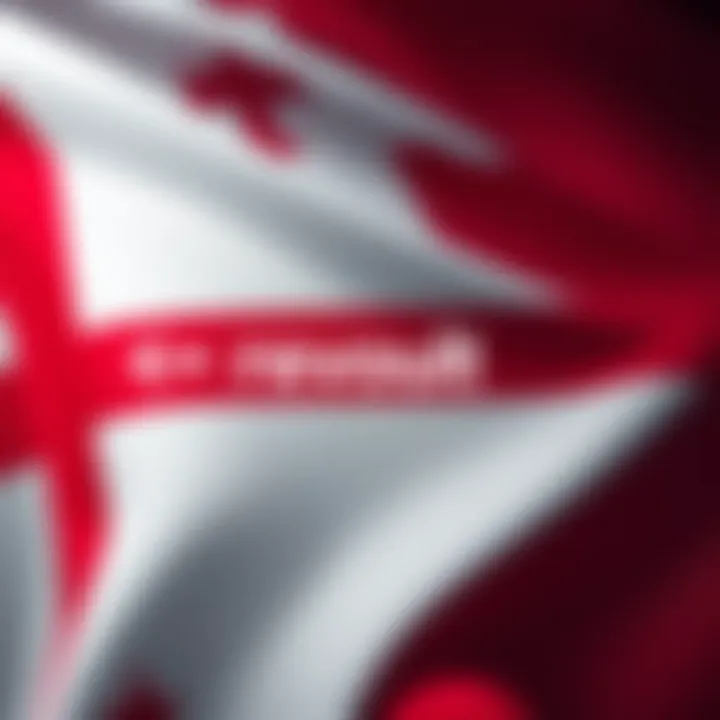 Revolut logo next to the flag of Georgia, representing the fintech's upcoming launch in the country