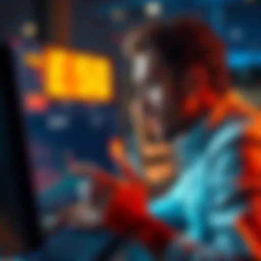 A frustrated trader looking at a computer screen showing a locked payment on Revolut's platform