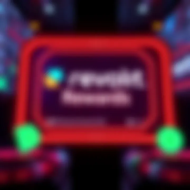 A digital display showing Revolut's logo with highlighted text announcing monthly rewards winners, surrounded by cash and revpoints icons.