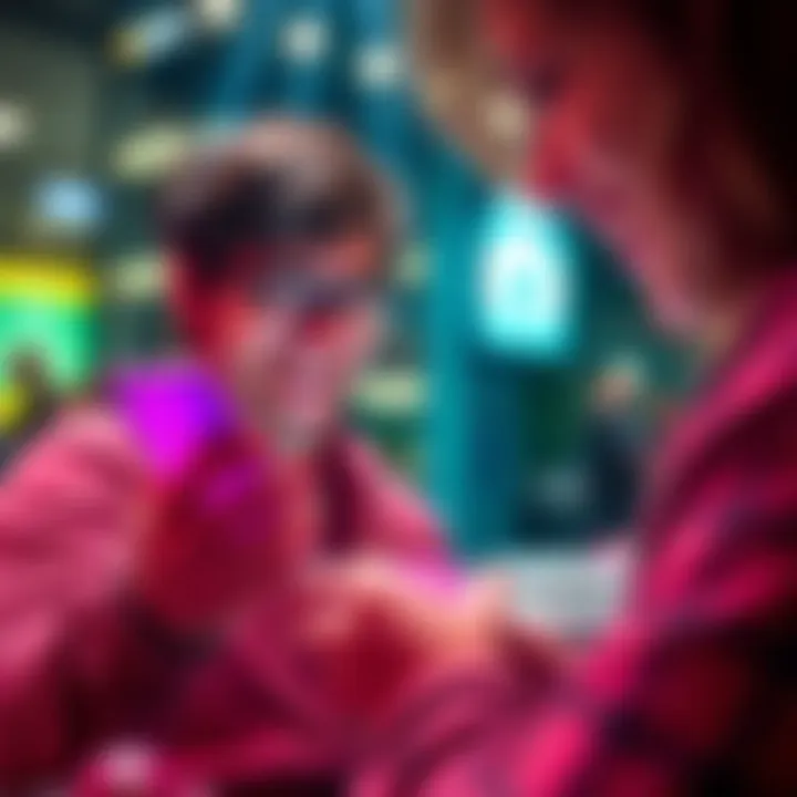 A person using a mobile app to transfer savings to Revolut, with a happy expression and money icons around.